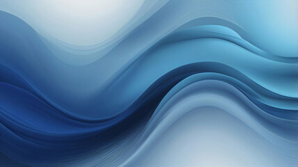 Fototapeta premium Digital blue white gradient layered wave abstract graphic poster web page PPT background. Abstract blue background with smooth lines Generative ai