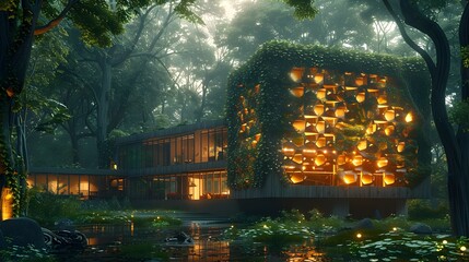 Sustainable High Tech Business Incubator with Adaptable Modular Interior and Striking Geometric