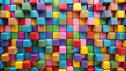 Abstract background of colorful cubes arranged in pattern, abstract, background, colorful, cubes,pattern, geometric, design