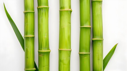 Obraz premium Verdant Bamboo Stalks in a Tranquil Natural Setting