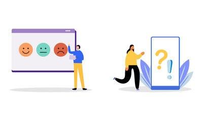 Feedback and review concept illustration vector