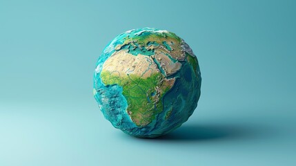3D icon of a globe with latitude lines