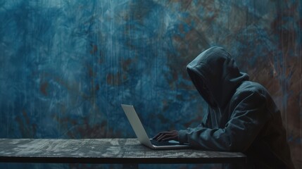The hacker with laptop