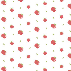 Apple seamless pattern. Cute fresh fruit background.