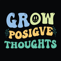 Retro wavy groovy typography t-shirt design