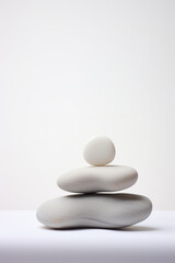 Minimalistic background with pebble tower.