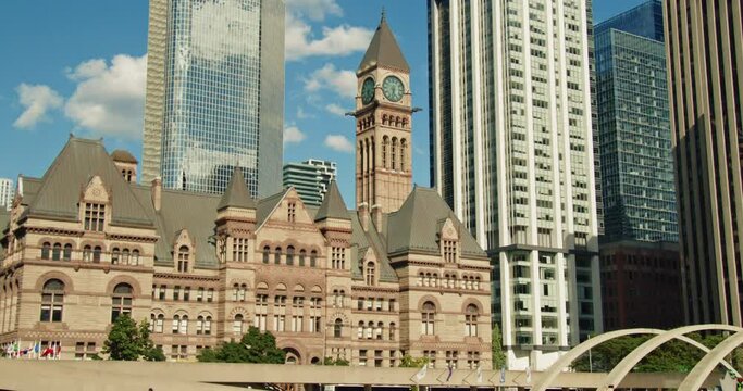 Toronto, Canada. Toronto City Hall and Nathan Phillips Square in downtown Toronto, Canada 