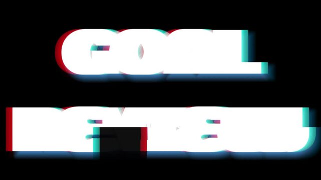 GOAL Review text animation glitch 3d 4k HD quality vedio, goal, review 