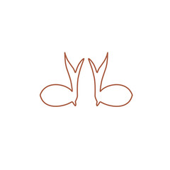 coconut shoot plant line art icon