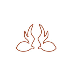 coconut shoot plant line art icon