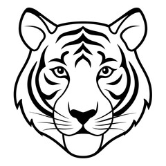 The tiger head vector illustration