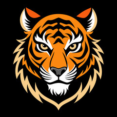 The tiger head vector illustration