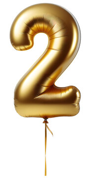 Number 2 shape balloon