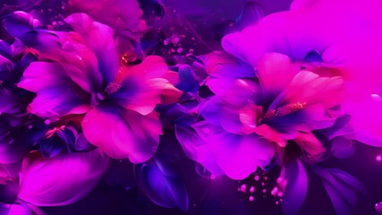 Bright splashes of neon and metallic accents bring a modern twist to these abstract floral creations.