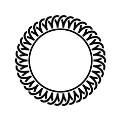 Ornamental pattern design circle frame. Ornamental Circular Knot Pattern. Border pattern design