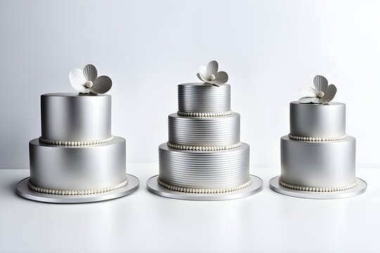 3D silver cake