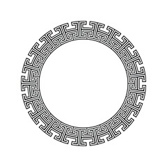 Ornamental pattern design circle frame. Ornamental Circular Knot Pattern. Border pattern design