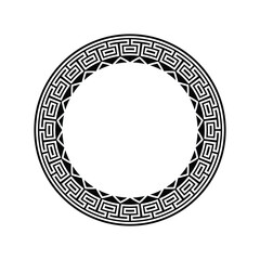 Ornamental pattern design circle frame. Ornamental Circular Knot Pattern. Border pattern design
