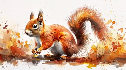 Watercolor Squirrel.
