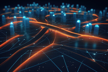 generated Illustration generated illustration of IT roadmap modern technology