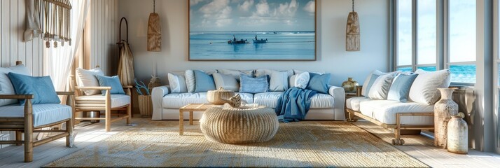 Coastal-Style Interior with Beachy Vibes