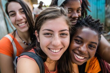 energy and optimism of young people on International Youth Day featuring youth-led initiatives, community projects, and volunteer efforts aimed at creating positive social impact