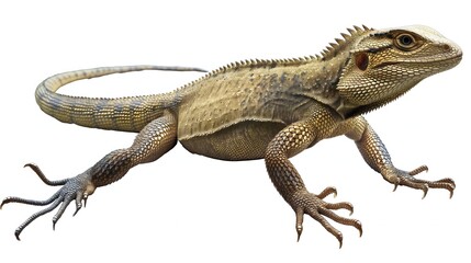 Naklejka premium 1. Generate an isolated image of a full-body Lizard on a transparent background, suitable for placement on a white background without any text or logos.