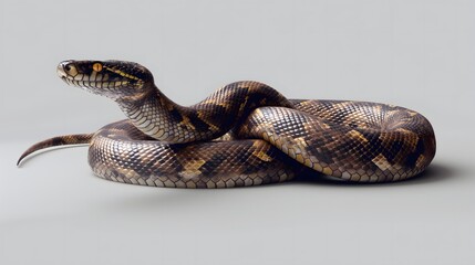 Obraz premium 1. Generate an isolated image of a full-body Snake on a transparent background, suitable for placement on a white background without any text or logos.