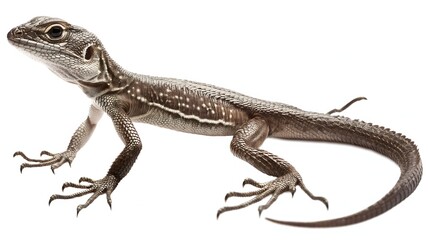 Obraz premium 2. Create a PNG illustration of a Lizard's full body without text or logos, optimized for use on a plain white background.