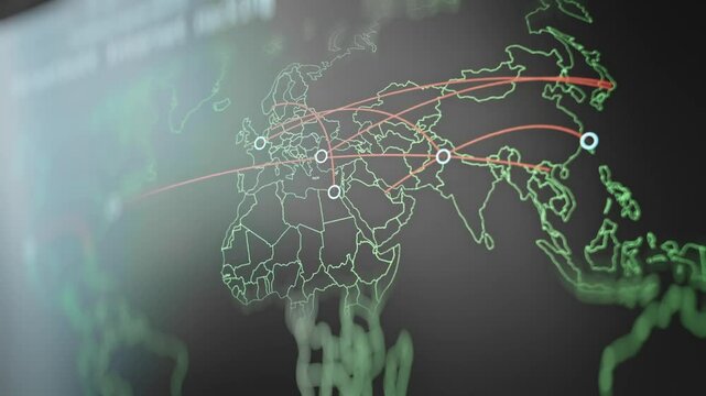 Cyber attack world map real-time data