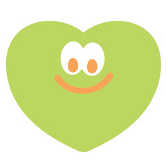 Illustration of happy heart for Valentine card, cartoon, character, mascot, cute patches, shirt print, fashion, accessory, branding, logo, icon, love sign, symbol, emoji, plush toy, doll, sticker
