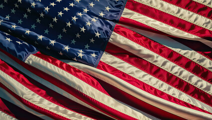 American Flag Wave for Memorial Day or 4th of July Independence Day of America