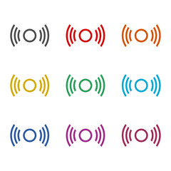 Motion sensor  icon isolated on white background. Set icons colorful