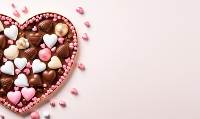 Heart-Shaped Box of Chocolate Delights for Valentine's Day