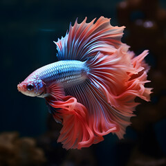 Fototapeta premium a photograph of the rare ear betta fish