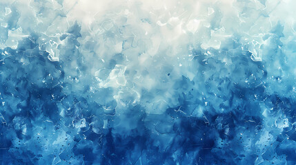 Fototapeta premium Abstract blue and white painting with textured brushstrokes creating a dynamic and calming effect.