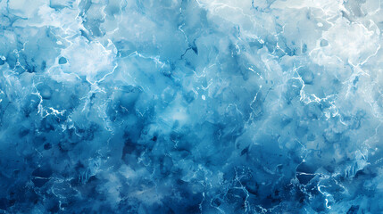 Obraz premium Abstract icy blue texture with intricate patterns and white accents, perfect for winter-themed designs and backgrounds.