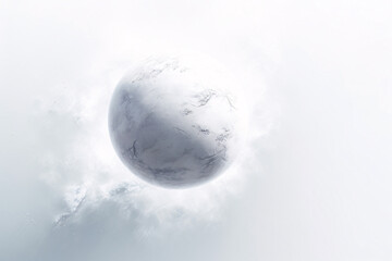 a white planet in the sky