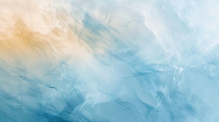 Obraz premium Abstract wallpaper with brushstrokes and a honey gold to sky blue gradient