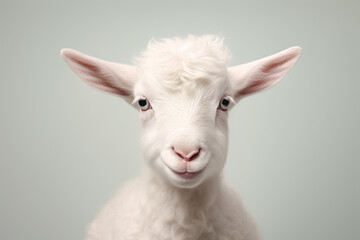 a close up of a goat