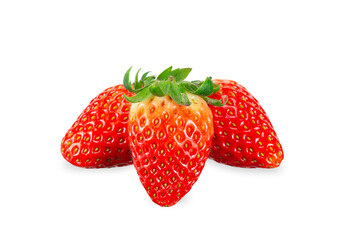 strawberry fruit isolated on white background.