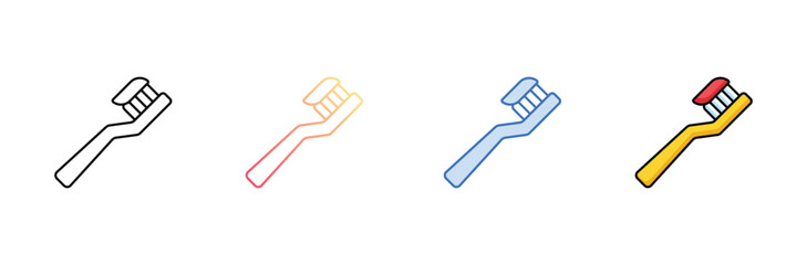 Tooth Brush icon design with white background stock illustration