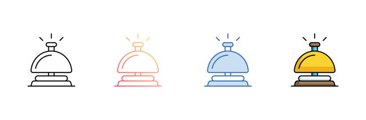 Reception Bell icon design with white background stock illustration