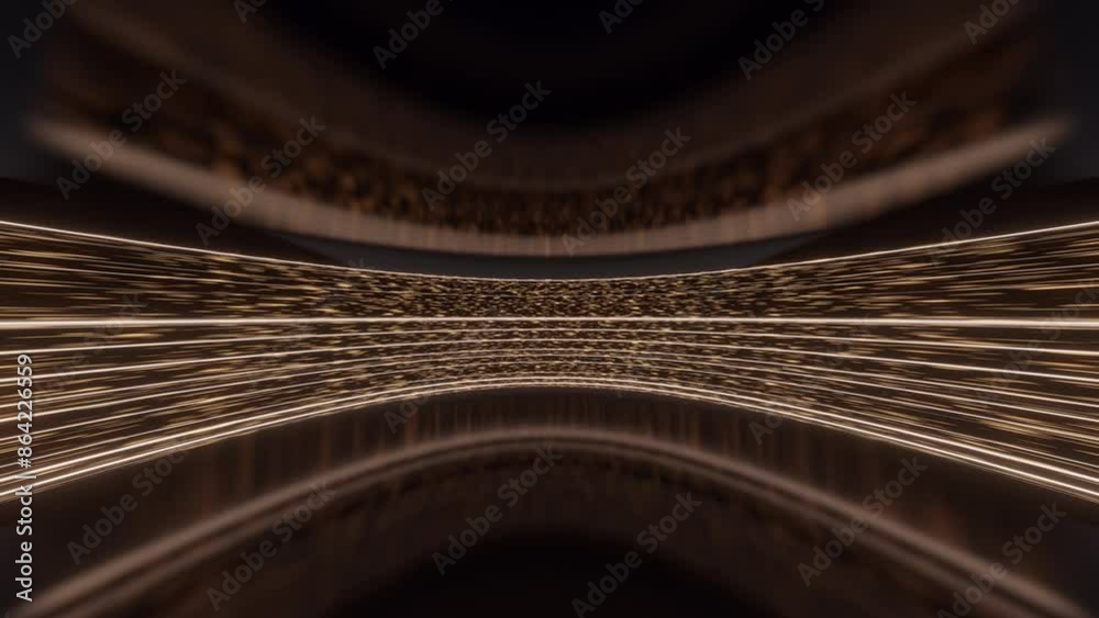 Poster abstract motion light and stripes moving fast over dark background. curve away. 3d render motion spe