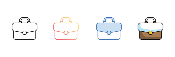 Briefcase icon design with white background stock illustration