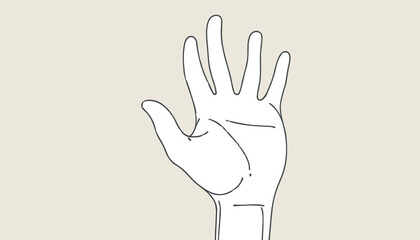 Obraz premium Elegant Hand Gesture Graphic Design