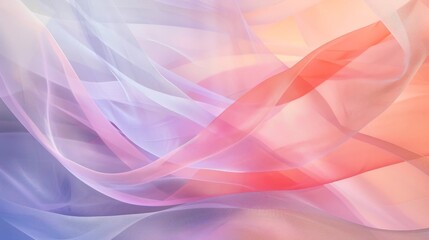 Sophisticated wallpaper with interwoven banners and gradient from coral to periwinkle