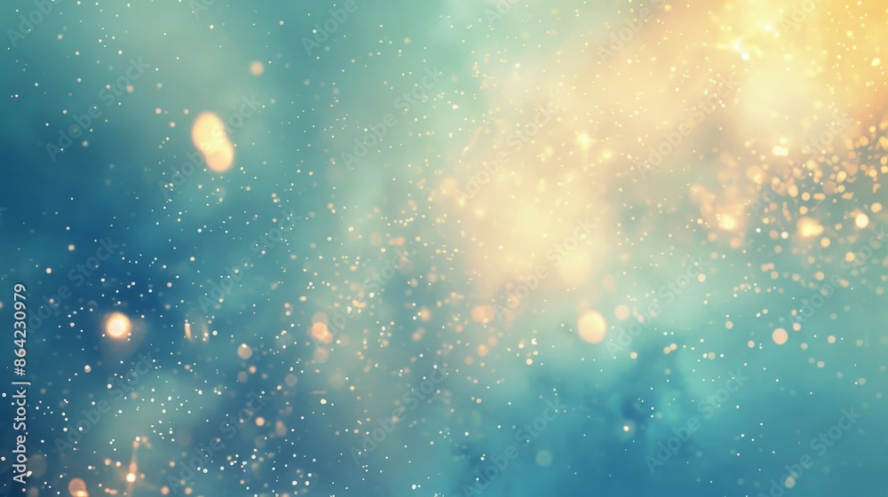 Canvas Prints ethereal background with delicate glowing shapes and golden light effects inspired by lights