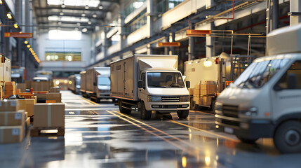 Efficient Warehouse Logistics: Trucks Loading and Unloading