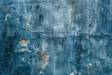 Obraz premium Textured background of a grunge steel blue plaster wall